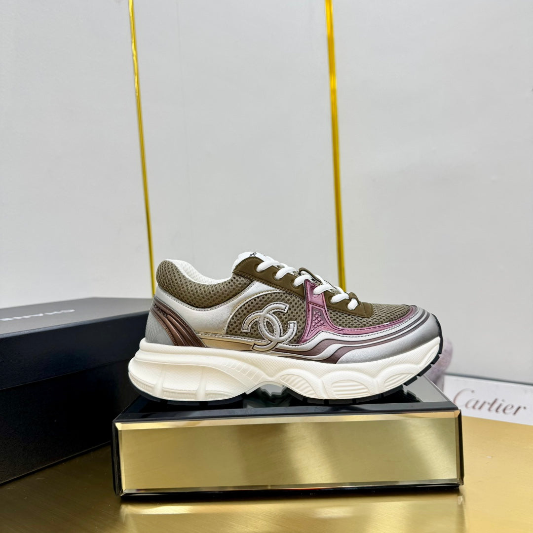CHANEL DAD SNEAKER IN COLORFUL CALFSKIN AND BREATHABLE MESH