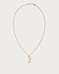 LORO PIANA Linen Flower Bud Necklace(Gold/White)