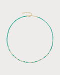 MONICA VINADER Delphi Gemstone 18ct Yellow Gold Vermeil And Green Onyx Beaded Necklace(Green)