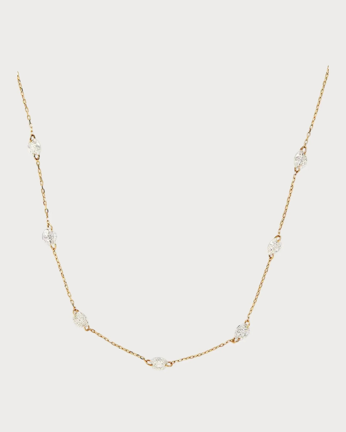 PERSEE Yellow Gold and Diamond 7-Stone Danae Necklace(Yellow Gold)