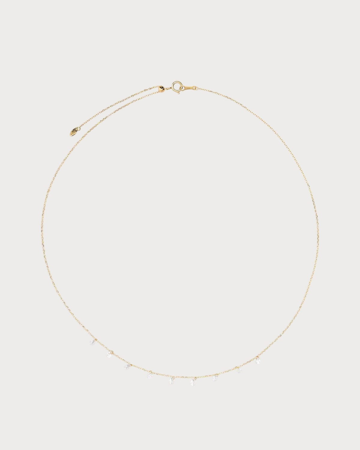 PERSEE Yellow Gold and Diamond 9-Stone Danae Necklace(Yellow Gold)