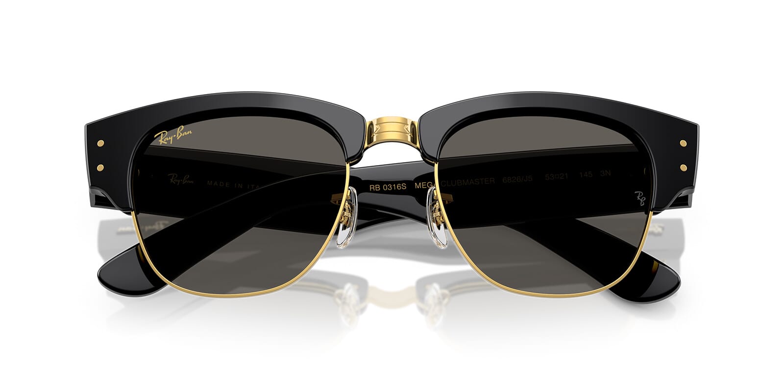 ASAP Rocky Blacked Out Collection Ray-Ban Mega Clubmaster RB 0316S 6826/J5 - As Seen On Jung Hae-in & ASAP Rocky