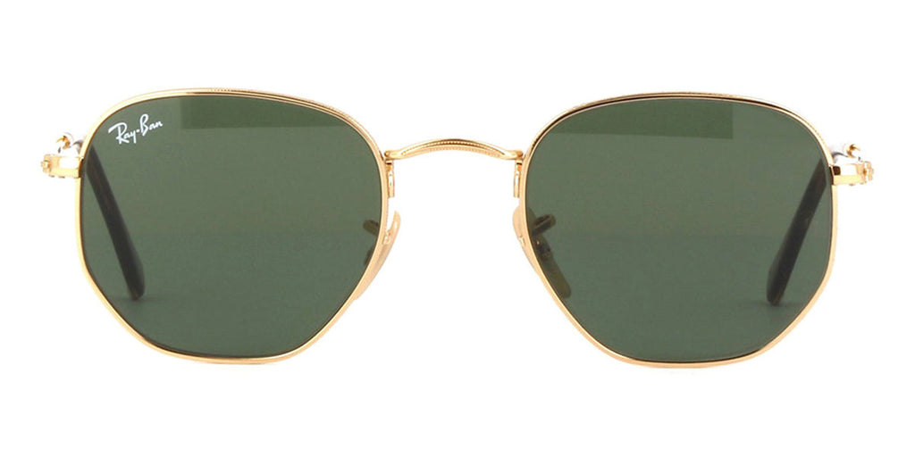 Ray-Ban RB 3548N 001 Hexagonal Gold With Flat Lenses - As Seen On Dwyane Wade & Molly-Mae