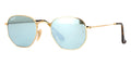 Ray-Ban RB3548N 001/30 Hexagonal Gold with Flat Lens - As Seen On Margot Robbie & Jackson Wang