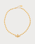 VIVIENNE WESTWOOD Thames Bas Relief Orb Necklace Brass(Mini/Gold)